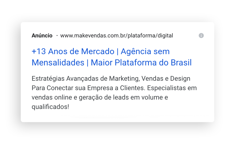 Tela do Google Ads